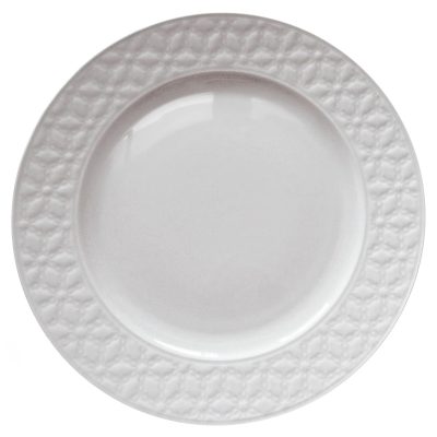 Camomile Кръгла бяла чиния Ф25 см